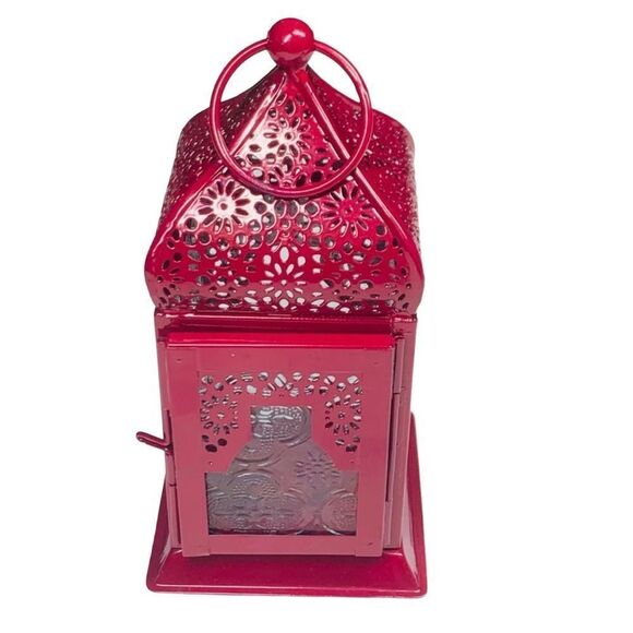 GlobeIn Small Hanging Lantern - Maroon - Picture 8 of 14